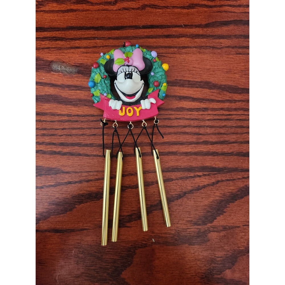 Vintage Disney Minnie Mouse Wind Chime NCE Kitchy Garden Painted